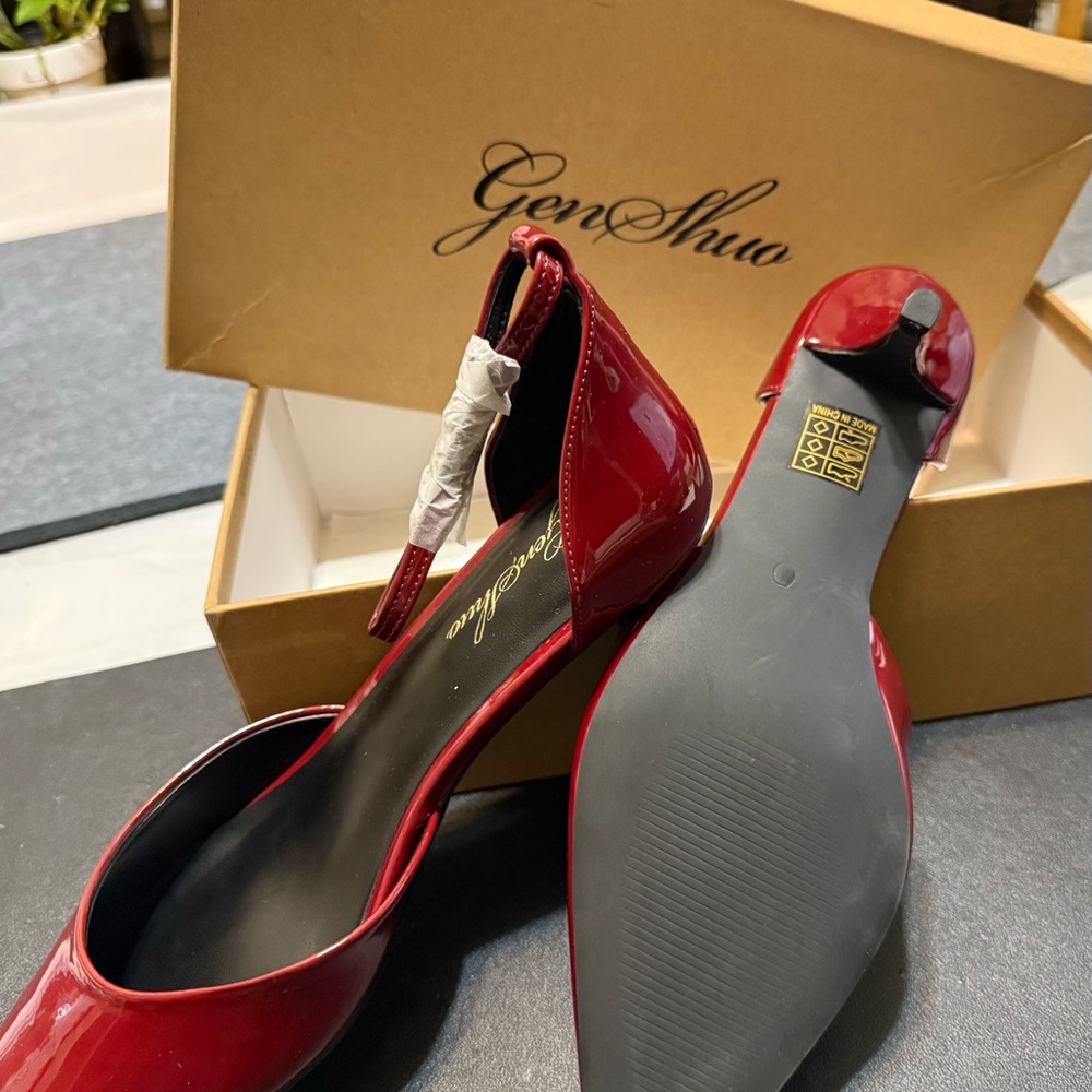 Genshuo Women's Red Heels